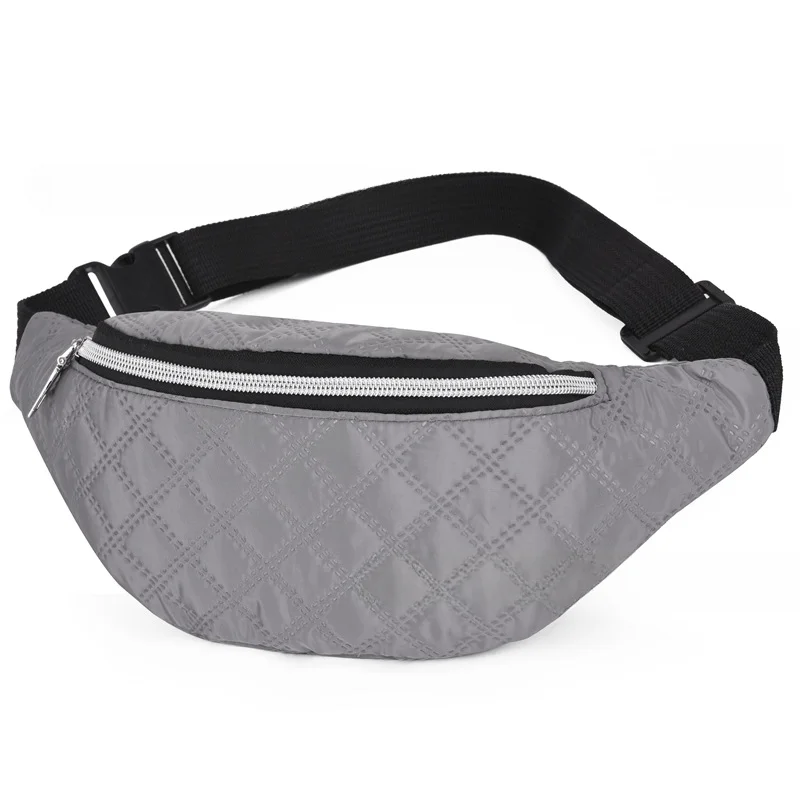 Damska torba na talię w kratę Kobieta Oxford Wodoodporne torby na pasek Projektant Crossbody Torba na klatkę piersiową Ladies Fashion Fanny Pack Banana Hip Purse