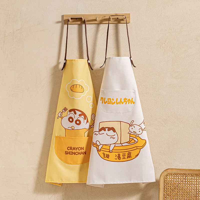 Kawaii Crayon Shin-Chan Anime Hobby Cartoon Kitchen Waterproof Apron Oil-Proof Cooking Cover