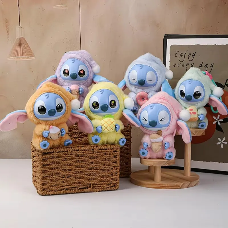 Mooie collectie Stitch Sleepy Donut Blind Box Mooie pluche pop speelgoed handige tas decoratie sleutelhanger voor een cadeau met het feestje
