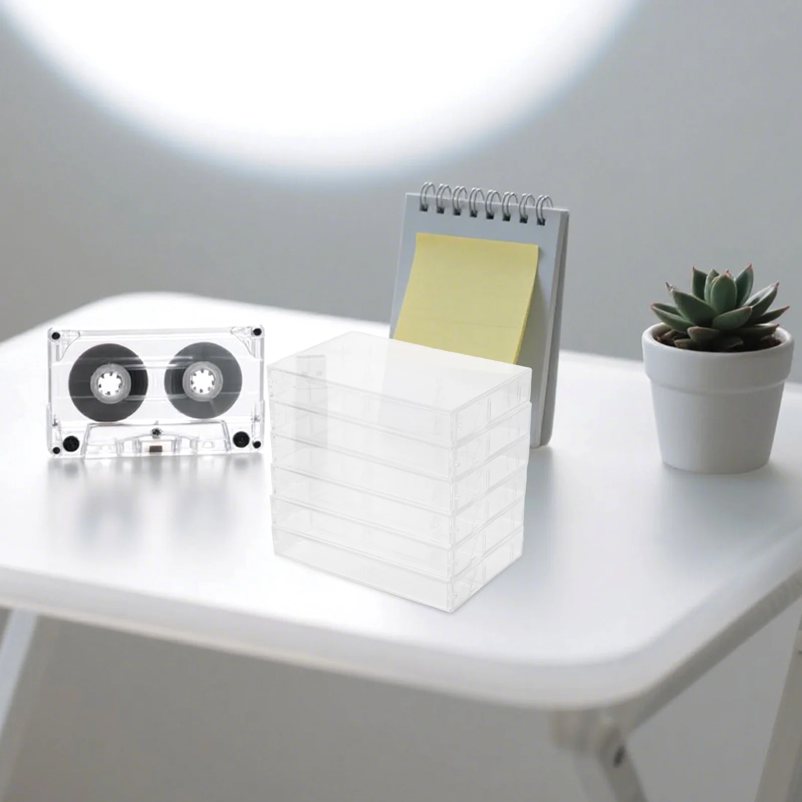 

6 Pcs Audio Cassette Boxes Case Cases Tape Organizer ABS Storage Rack Holder for Car