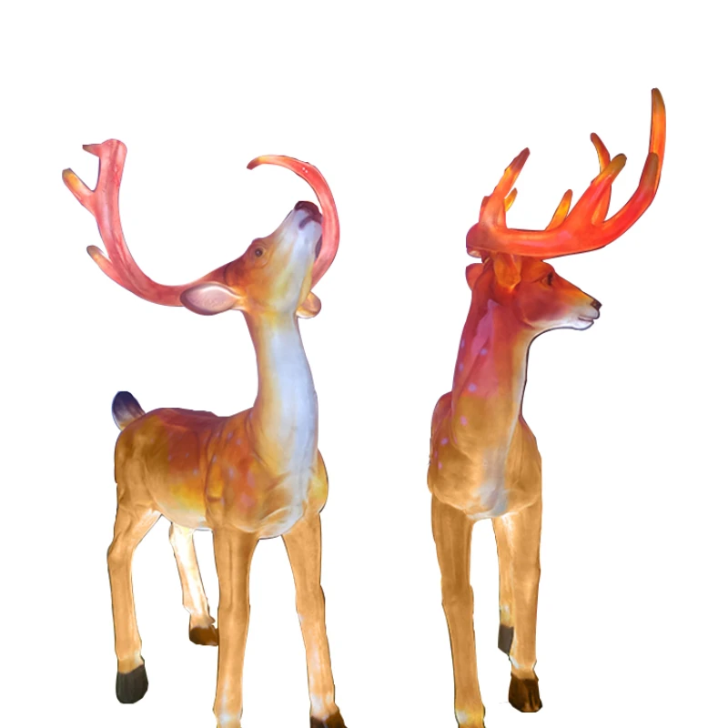 Decorative Home Crafts Resin Animal Creative Fiberglass Deer Statue