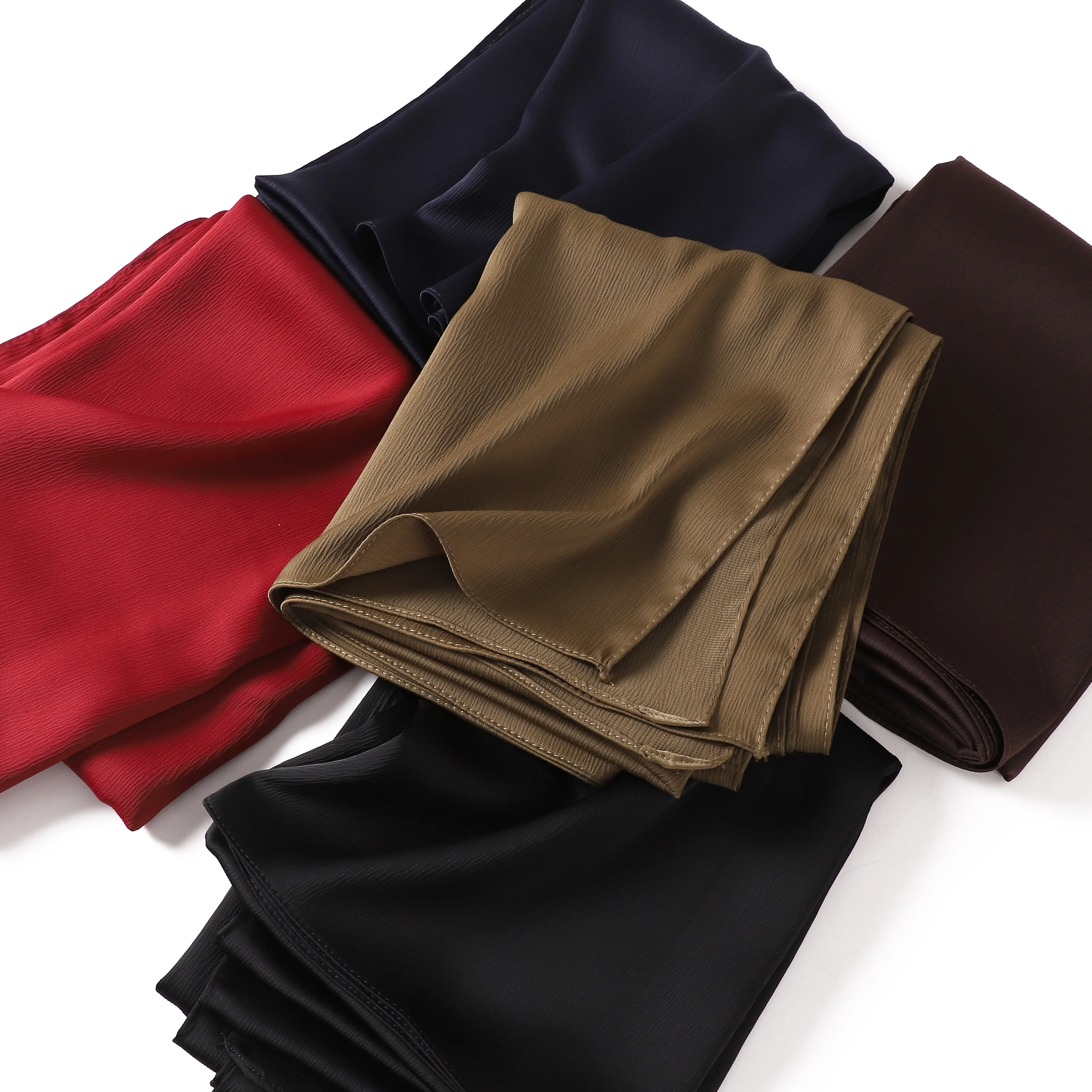 

Mille Crinkle New Coming Wholesale Muslim Women Wrinkle Crepe Polyester Solid Color Scarves Headscarf Shawl Hijabs Scarf
