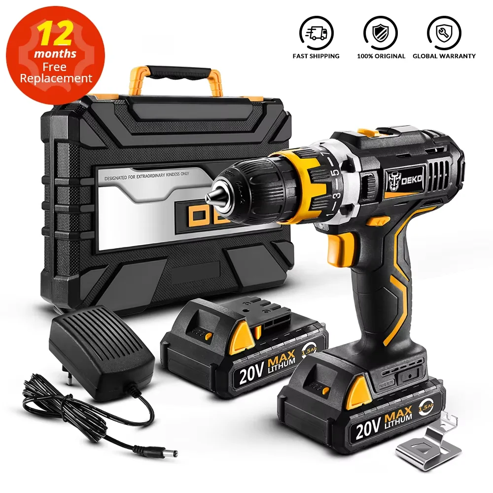 

DEKO 20V MAX GCD SERIES 1/2 IN. CORDLESS DRILL/DRIVER TOOL KITS - GCD20DU2