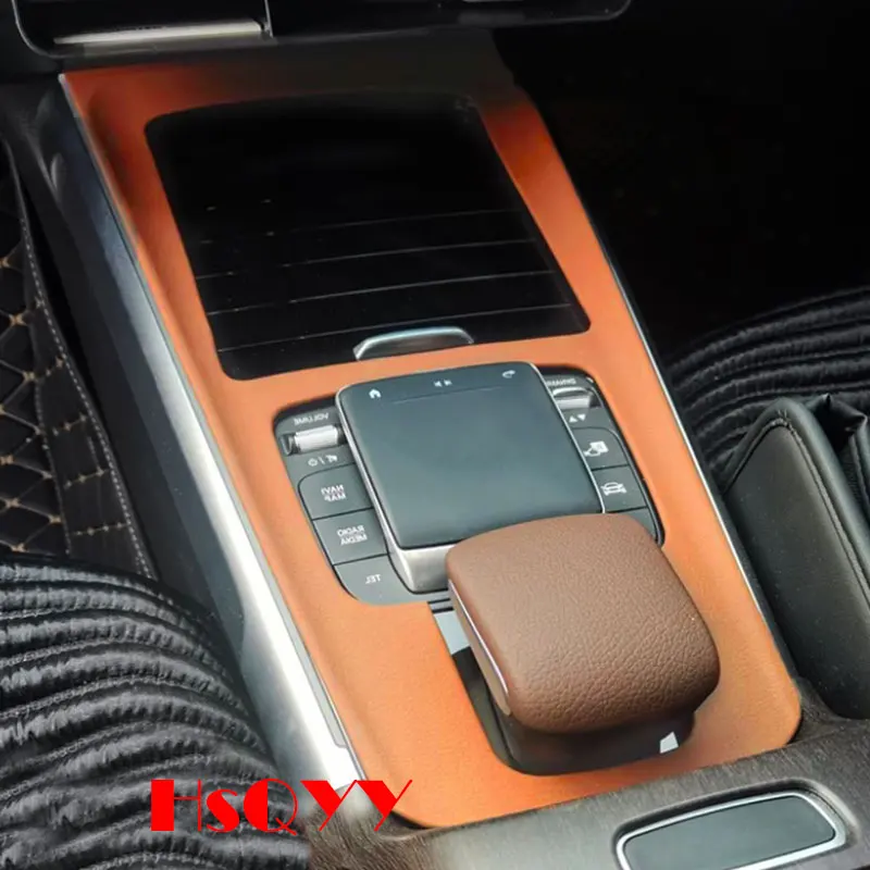 Car Center Console Leather Style Panel Cover Trim Panel Frame For Mercedes Benz B GLA GLB EQA EQB Class W247 X247 H247