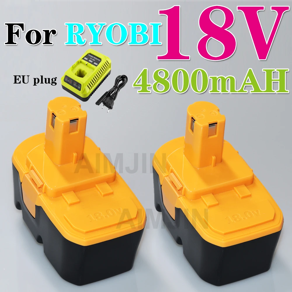 

For Ryobi 18V P100 4800 mAh Interchangeable Battery P101 ABP1801 ABP1803 BPP 1820 Rechargeable Power Tools