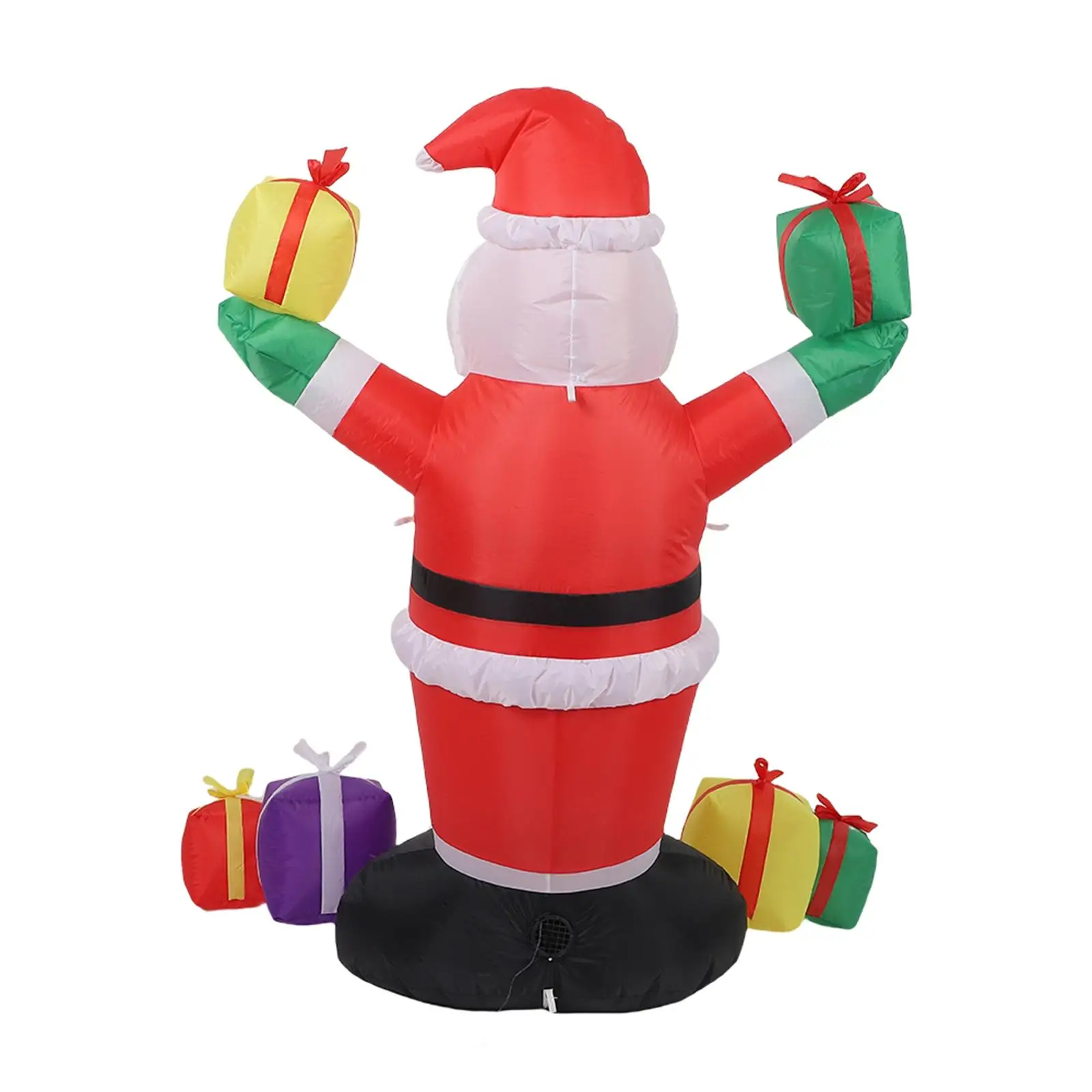 LED Lighted Inflatable Santa Outdoor Giant Holiday Ornament Christmas Decoration for Backyard or Lawn Display