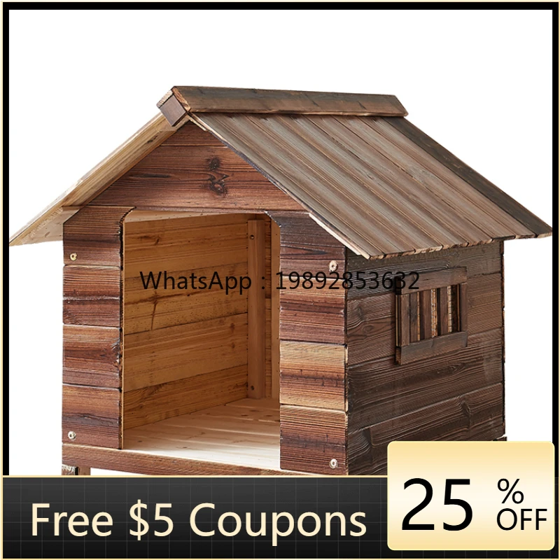 

ZZ Wyj Dog House Outdoor Outdoor Kennel Rain-Proof Cold-Proof Wooden Dog House Wyj