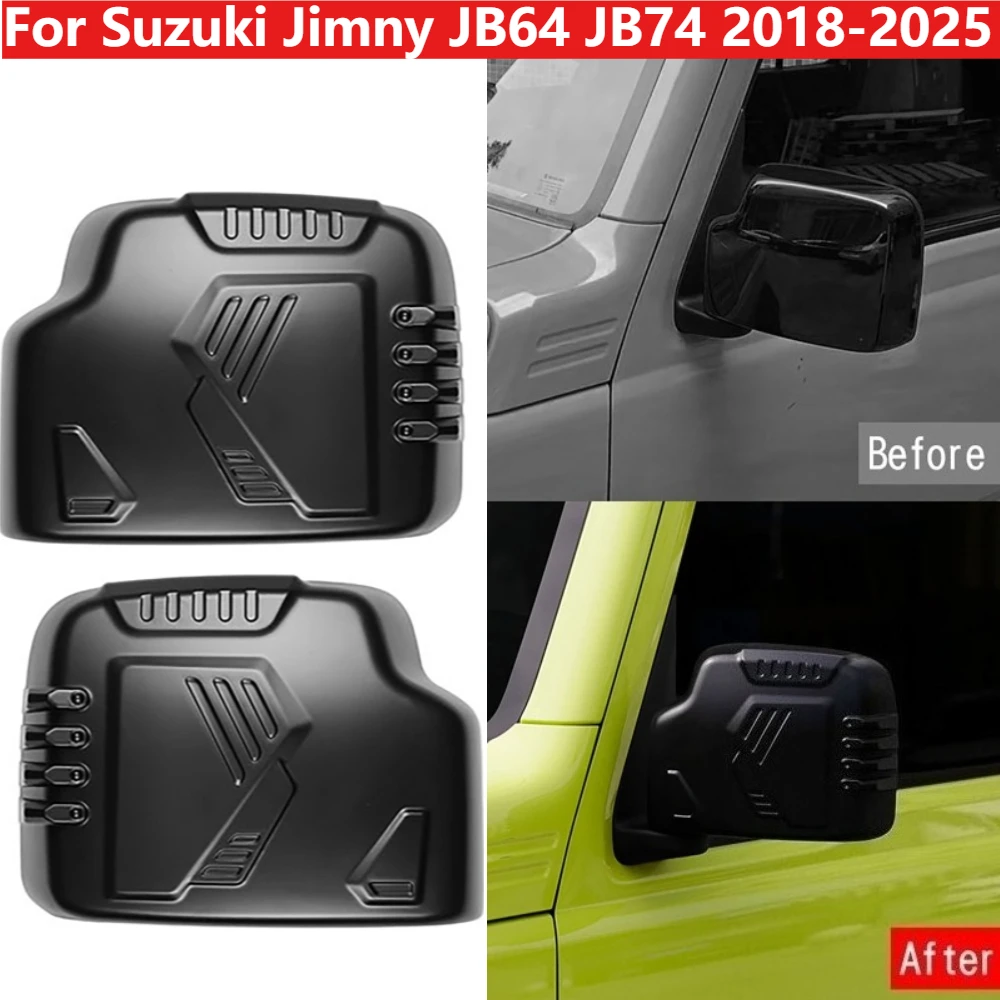 

2Pcs/set Car Rearview Mirror Trim Cover Shell For Suzuki Jimny JB64 JB74 2018-2025