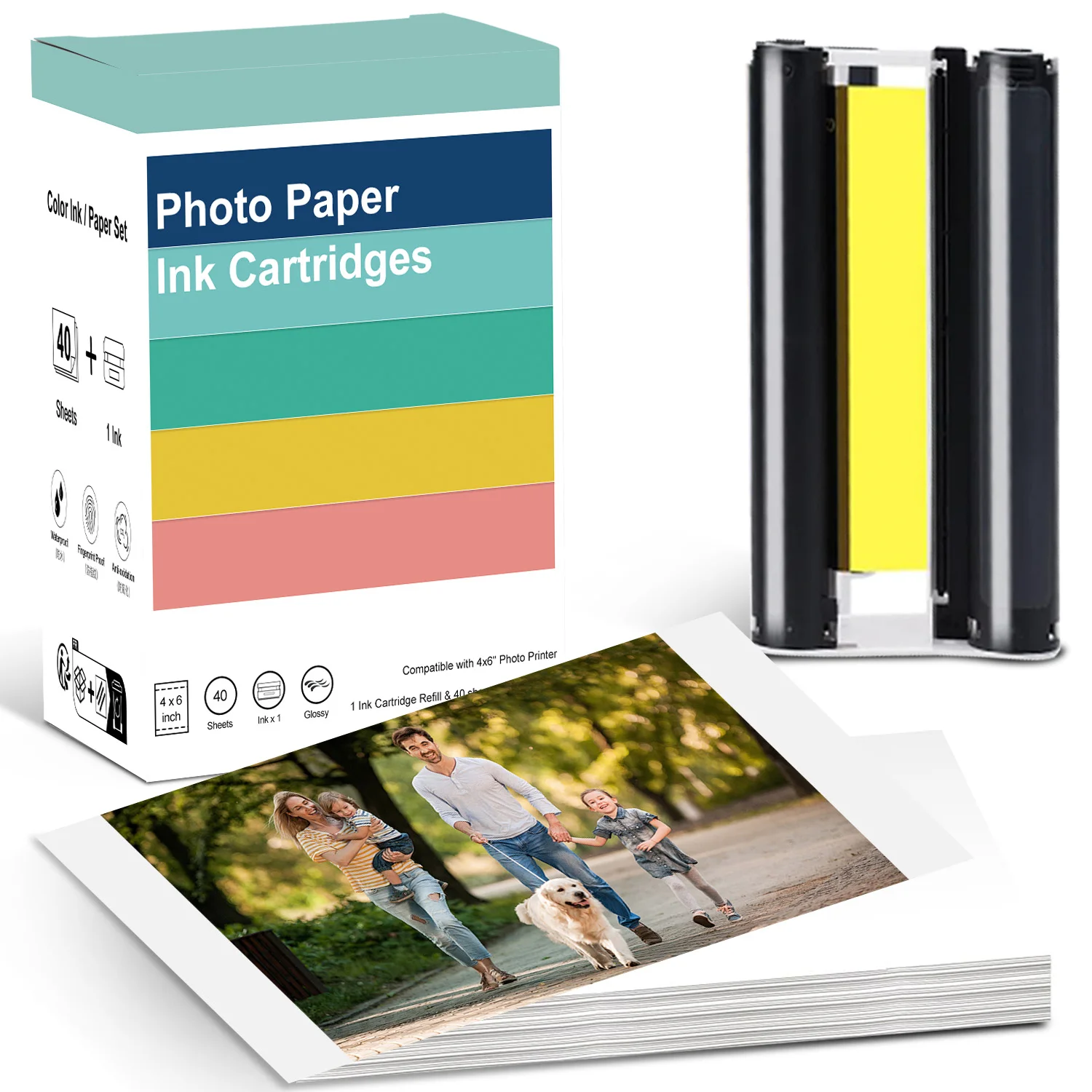 Photo Paper Compatible For Liene Amber M100 M200 Cartridge 4x6'' Refill CISS Only With DHP512 DHP513 Printer