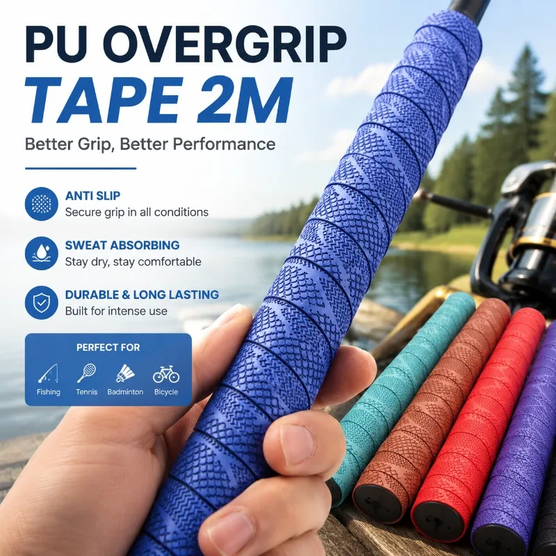 1.5m Non-slip Adhesive Grip Tape Sweat Absorbent Racket Wrap Extended Badminton Handle Band Multipurpose Winding Strap