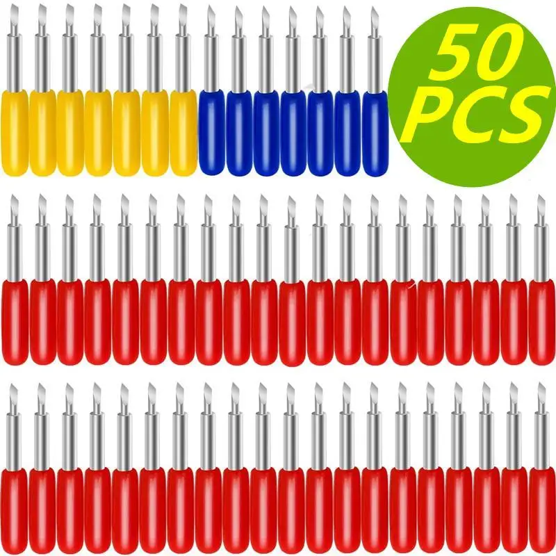 Lâminas de Substituição para Roland Cricut Lâminas de Faca Ferramentas Elétricas Corte Plotter 30 Graus 45 Graus 60 Graus 50 Pcs