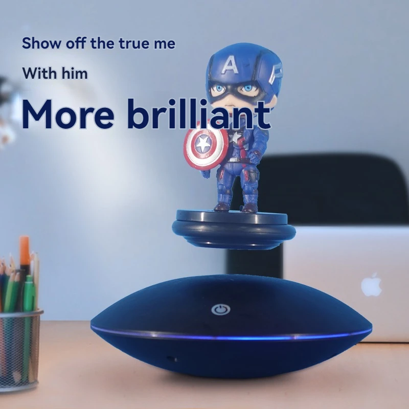 

Magnetic Levitation Tray Ornaments Flying Saucer Shape Living Room Bedroom Office Ornaments Holiday Gift Including American Plug Adapter