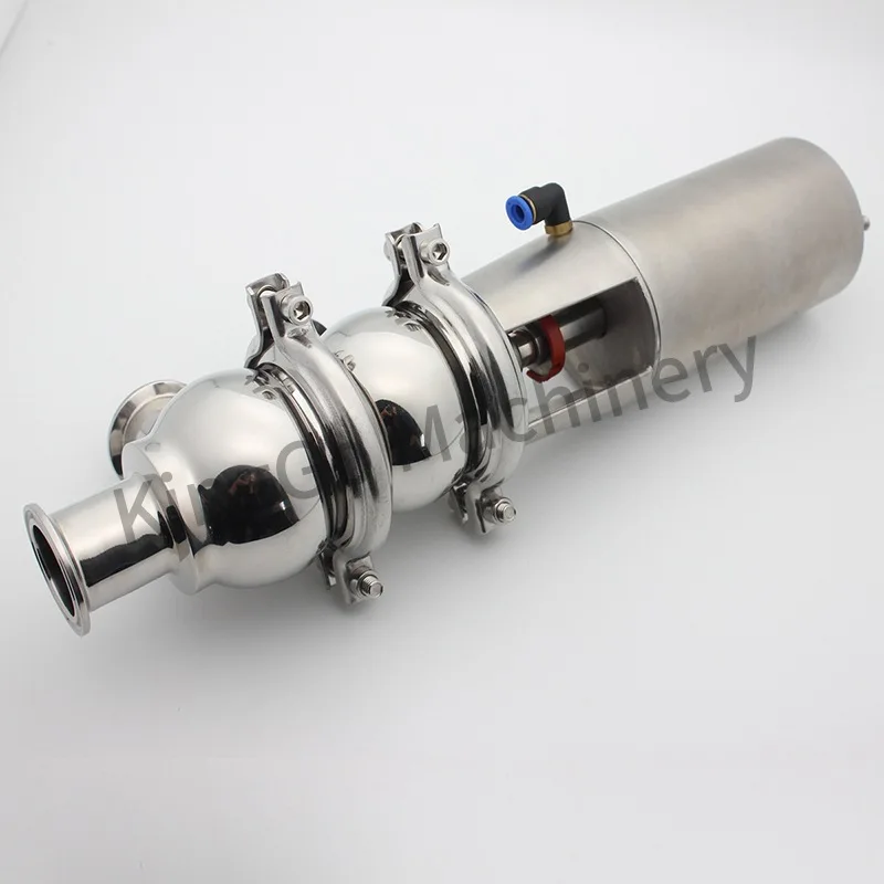 

Sanitary DIN Pneumatic Stop Reversing Valve Stainless Steel T & L Type Stop and Reserving Valve