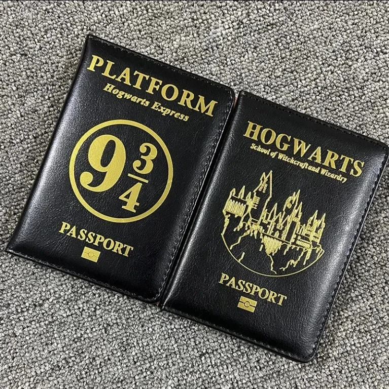 Magic Academy Passport Cover Harry Potter Id Badge Card Holder Travel Accessories Gryffindor Ravenclaw Decorations Gift for Kid