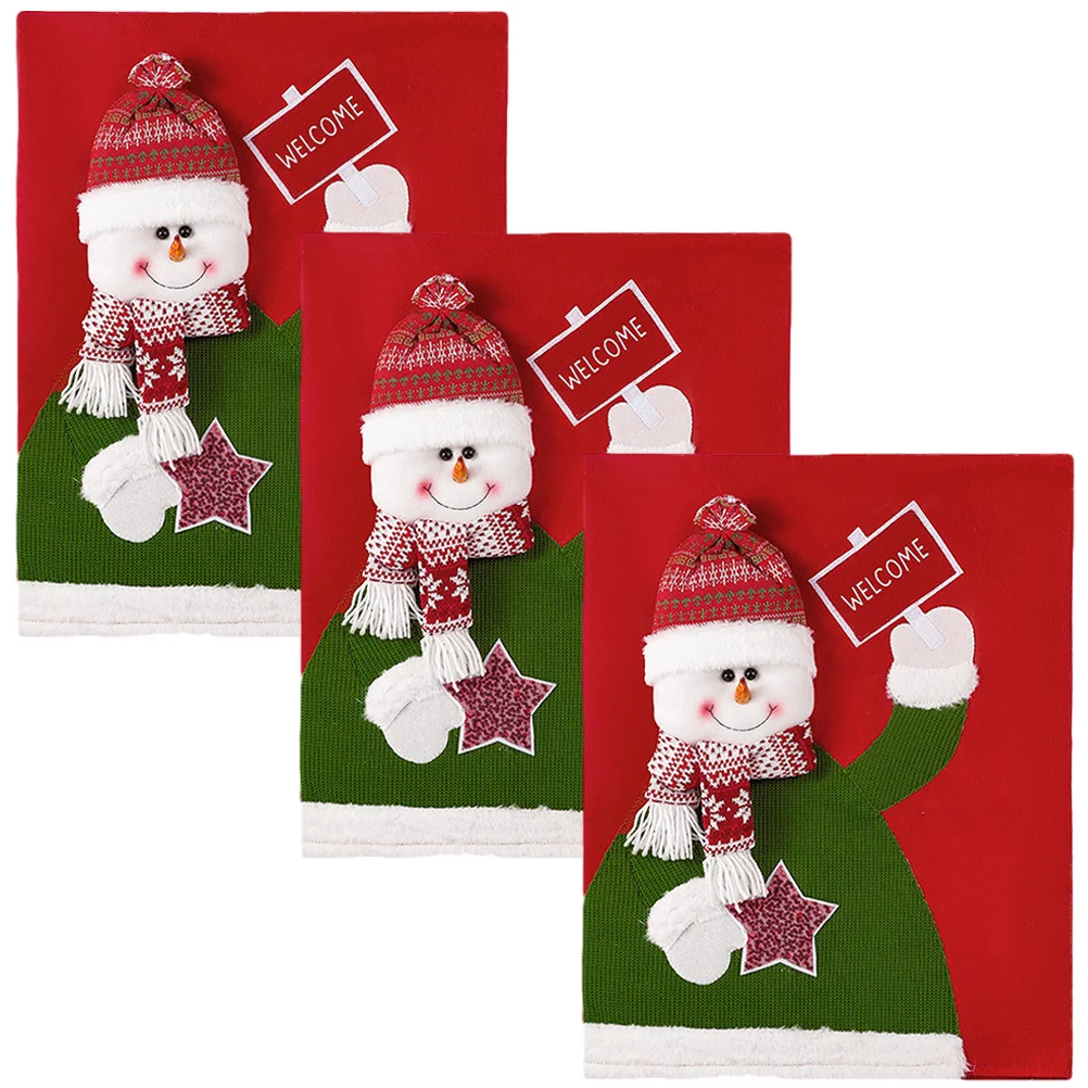 Chair Decorations for Party Back Covers Christmas Dining Room Slipcovers Holiday Cloth Indoor Elder