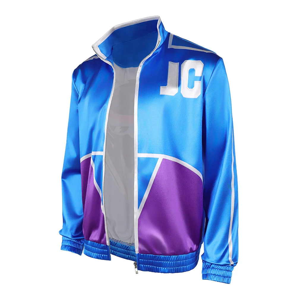 Fantasy Johnny Cage Cosplay Coat Mortal Game Kombat 2 Roleplay Jacket Costume Blue Disfraz Outfit Halloween Carnival Male Suit - view 3