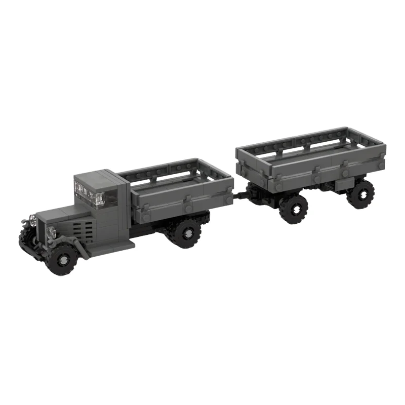 113pcs MOC Trailer Soviet Truck 1 Scale System Model Building Blocks Toy Christmas Gifts Architecture Assemble DIY Idea Creative