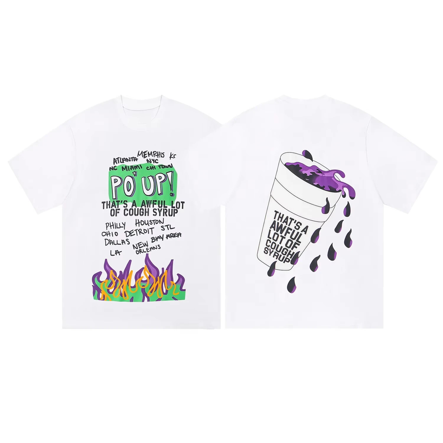 2026 New Hottest Y2k That A Lot of Awful Cough Syrup American-style High Street Short-sleeved Cotton T-shirt for Both M