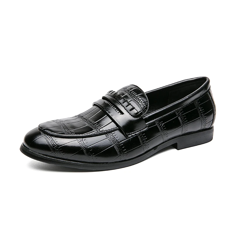 

luxury shoes man's Brand Penny loafers Premium Business Shoes Black patent leather Loafers Wedding Soft Sole Casual shoe mo-131