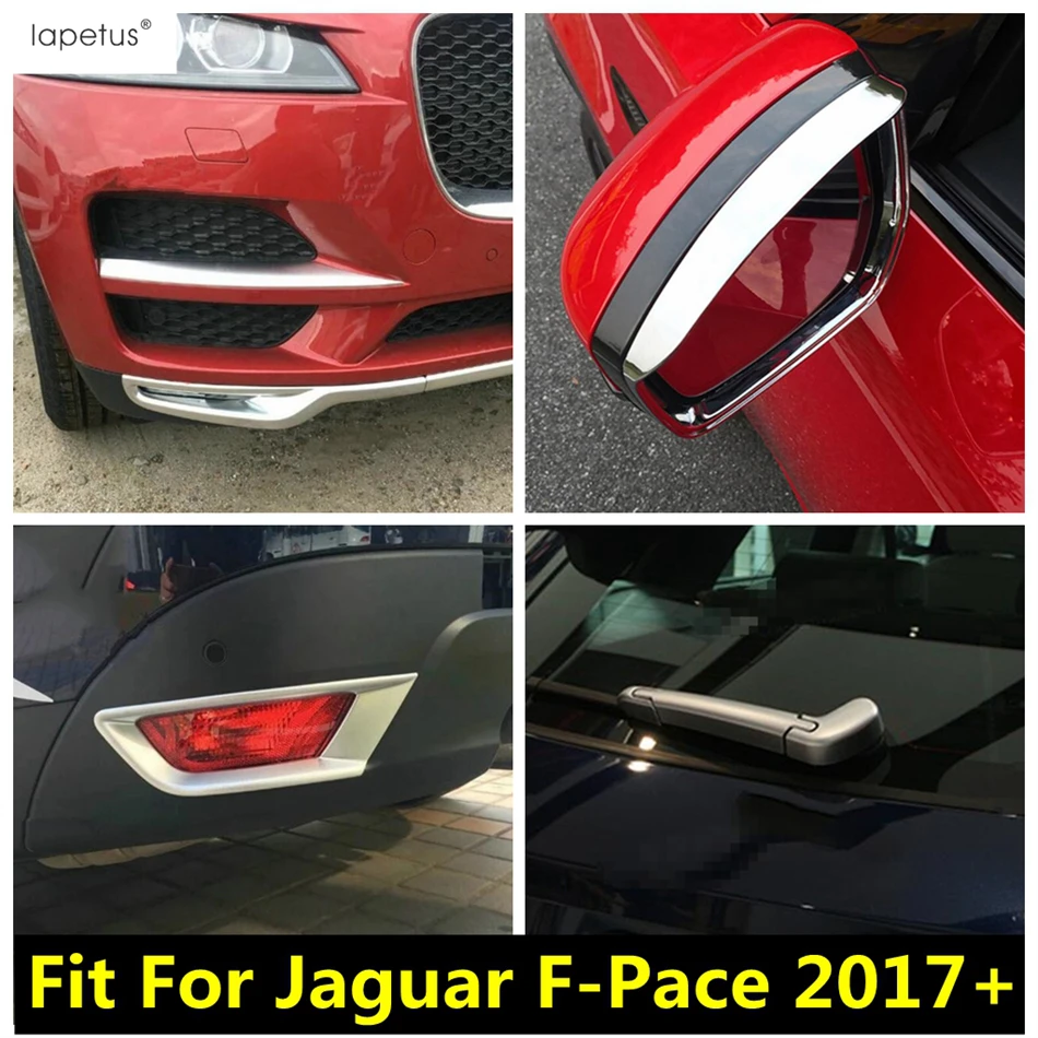 Front Rear Fog Lamp Light Eyebrow / Door Handle / Wiper / Rearview Mirror Cover Trim Accessories For Jaguar F-Pace 2017 - 2020