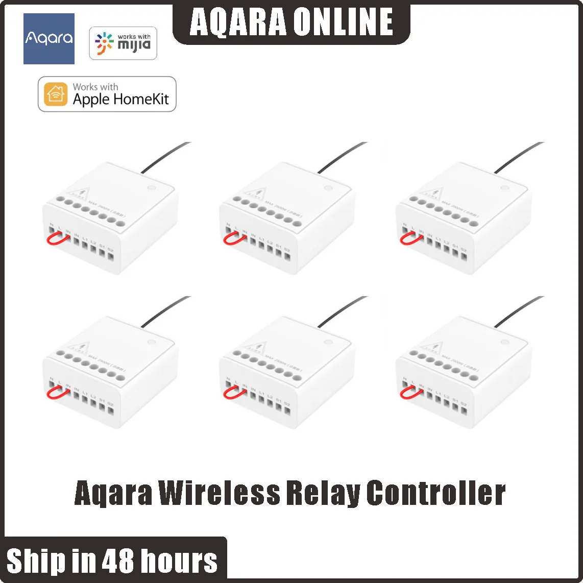 Aqara Two-way Control Module Wireless Relay Controller 2 Channels Work For Smart Xiaomi Home APP And Apple Home Kit