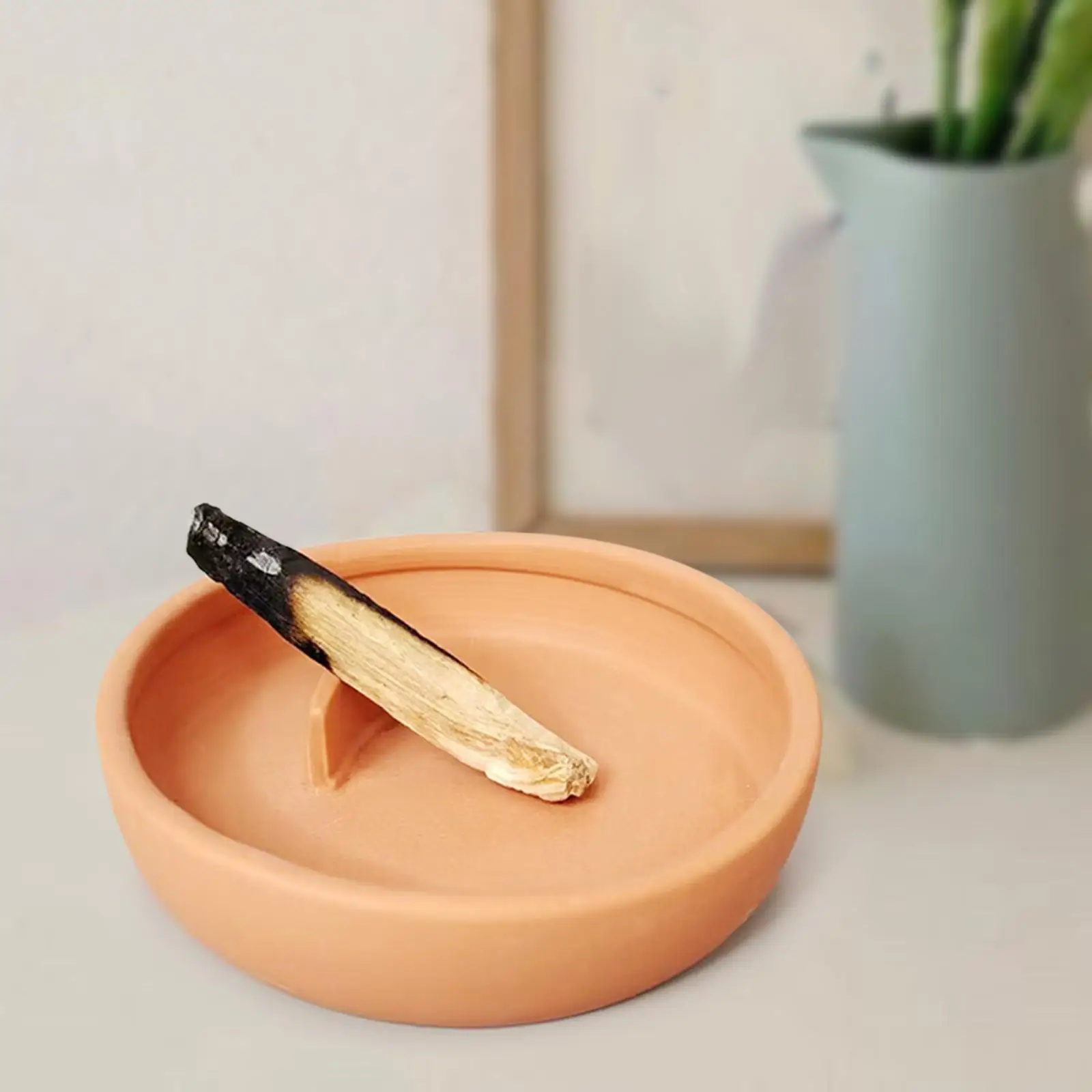 Ceramic Incense Bowl Holder with Ash Catcher for Palo Santo Sage Burning Yoga Space