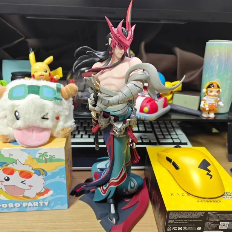 

In Stock League Of Legends Lol Immortal Soul Demonic Blade Yone Medium Sized Sculpture Classic Table Decoration Game Figure