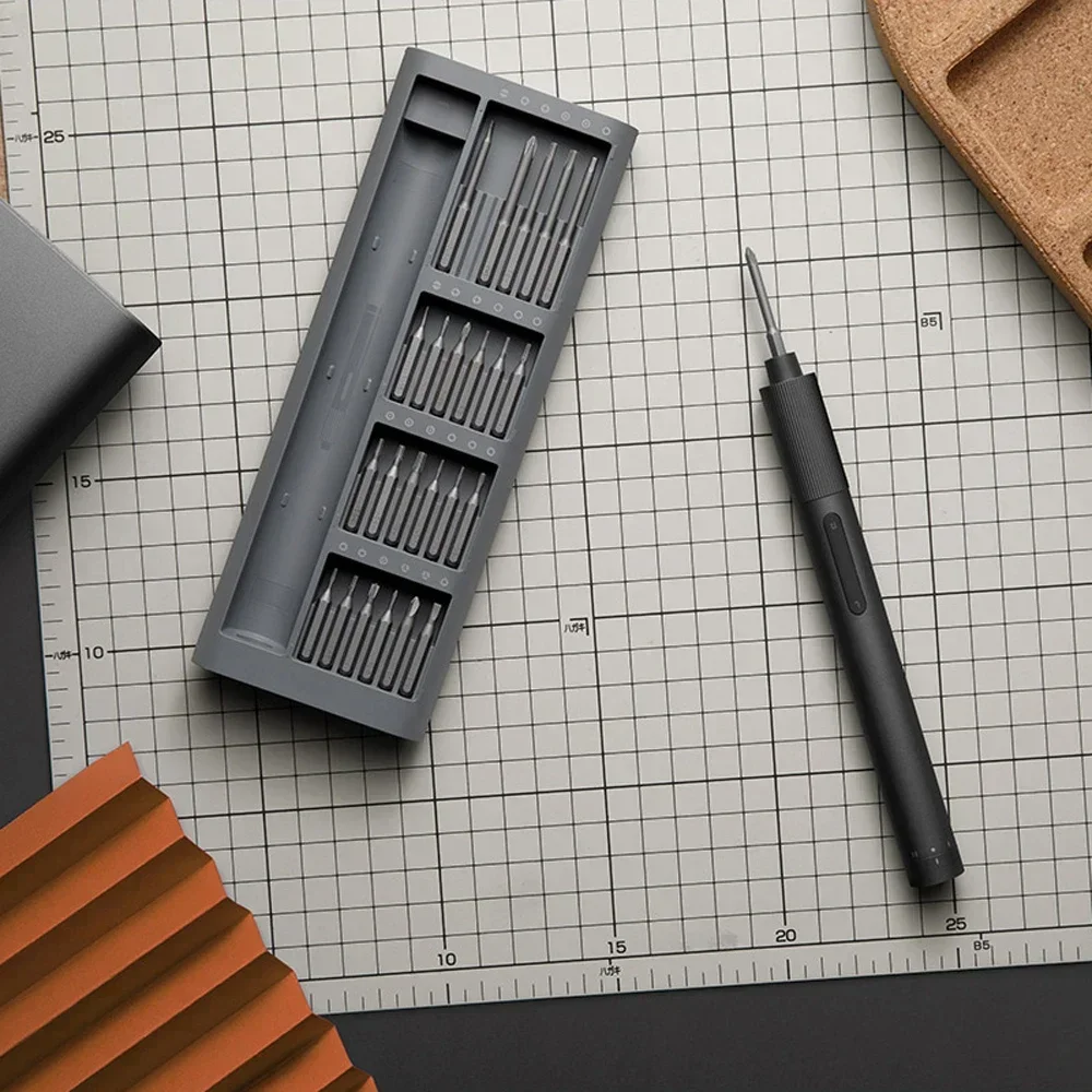 مجموعة مفكات كهربائية دقيقة من شاومى ميجيا ، عزم دوران 2 ترس ، برغي ، 1 نوع-C قابلة لإعادة الشحن ، علبة ألومنيوم مغناطيسية #4