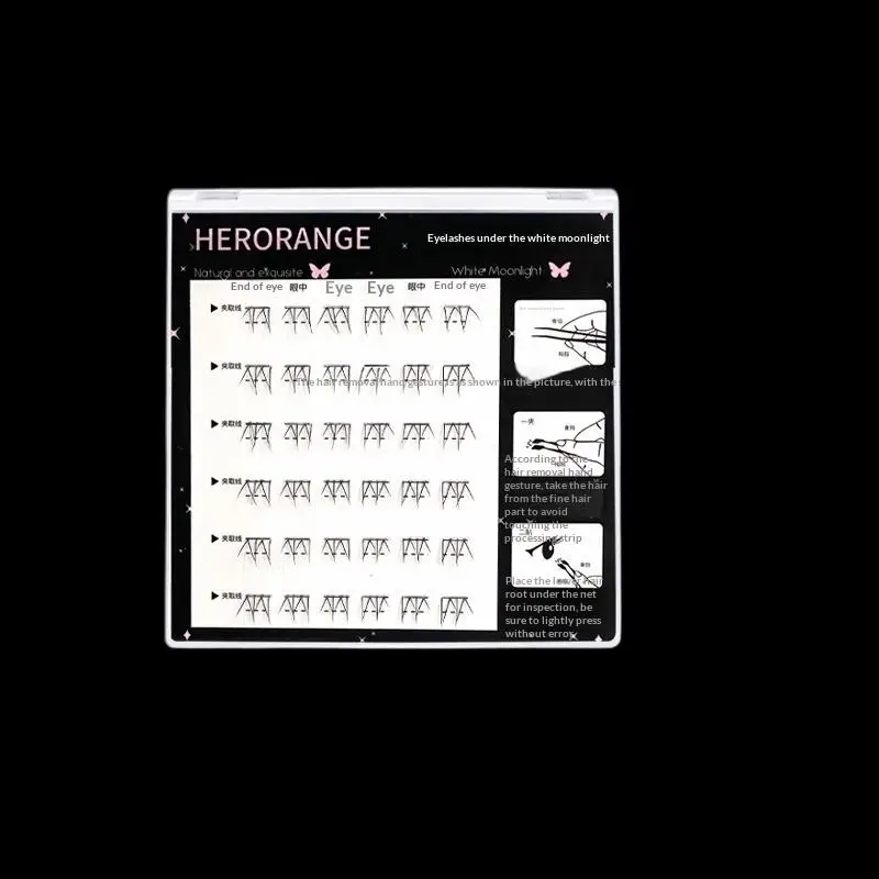 自己粘着式下まつげ、接着剤不要、再利用可能、韓国風メイクDIY、個別まつげクラスター