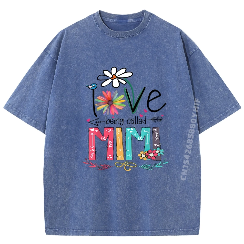 

I Love Being Called Mimi Grandma Nana Gigi Lover Camisetas Удобная стираная футболка с короткими рукавами Футболки с графикой