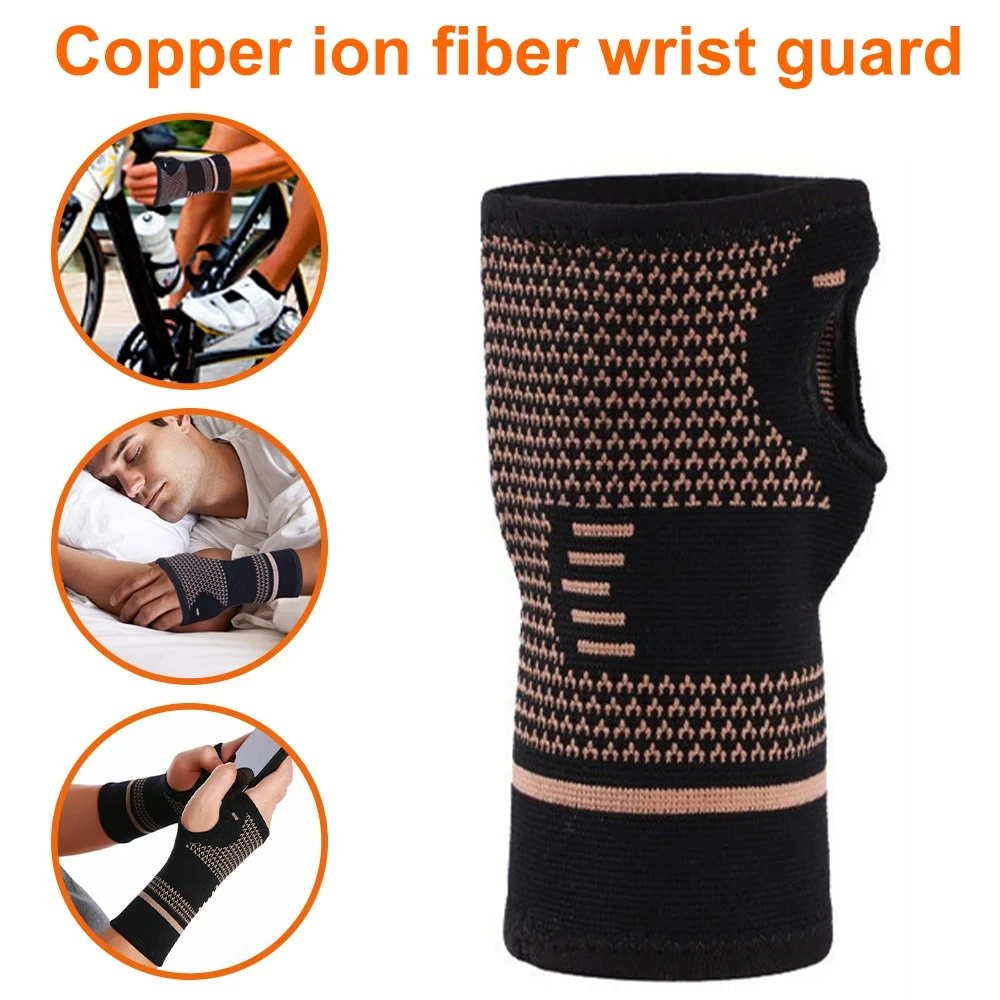 1PCS Compression Wrist Brace with Pressure Belt Sport Protection Wristband Knitting Pressurized Wrist Palm Brace Bandage Support