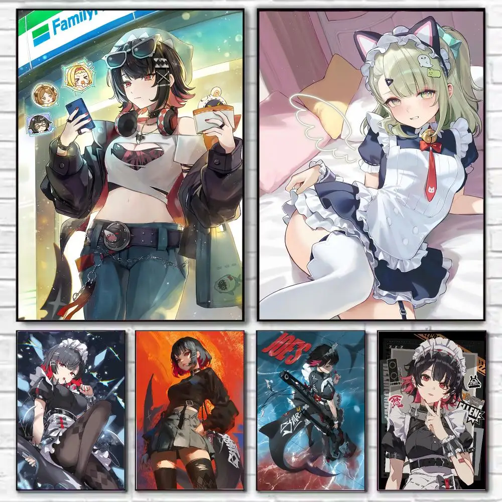 Anime game Zenless Zone Zero Ellen Joe Poster HD Art Decorative Wall Art Waterproof Home Décor Gift