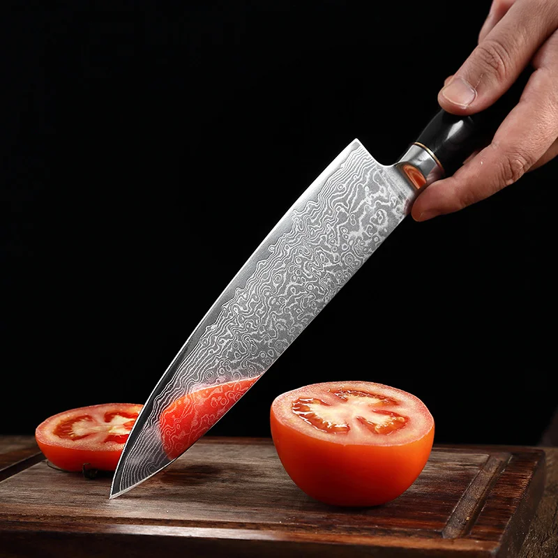 Imagem -05 - Faca de Chef Damasco Facas Japonesas Santoku Vg10 Razor Sharp Cutelo Ferramenta de Culinária Aço Inoxidável