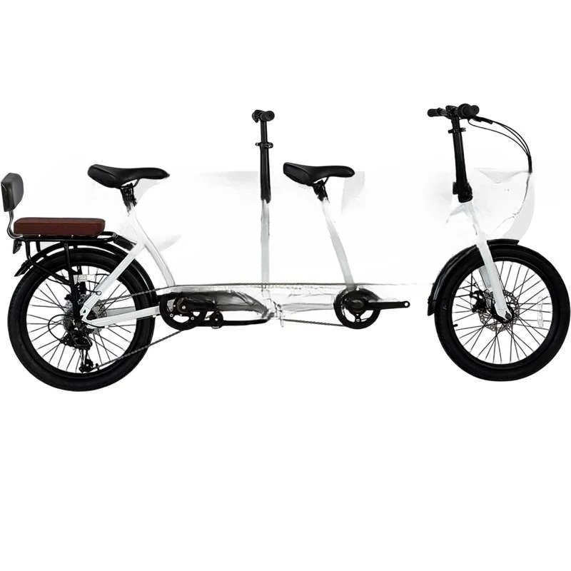 

New double bicycle folding variable speed parent-child family car with baby three-person scenic rental sightseeing two-person