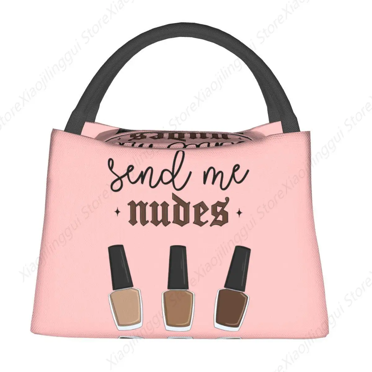 

Nail Tech Send Me Nudes Сумки для обеда Портативный изолированный Оксфорд-холодильник Маникюр Термальная еда Пикник Путешествия Ланч-бокс