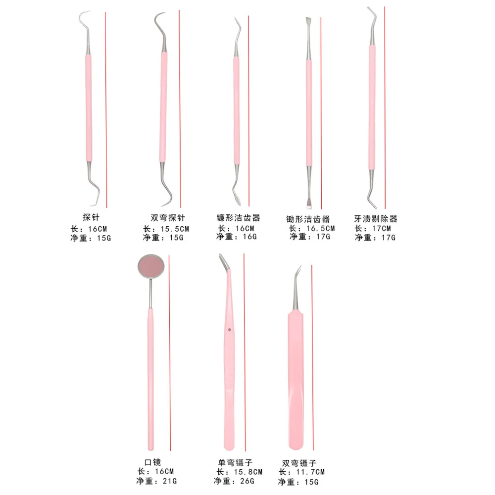 1 pçs instrumentos dentários ferramentas de limpeza dos dentes boca espelho sonda gancho escolher pinças odontologia cuidados orais limpo ferramentas dentista