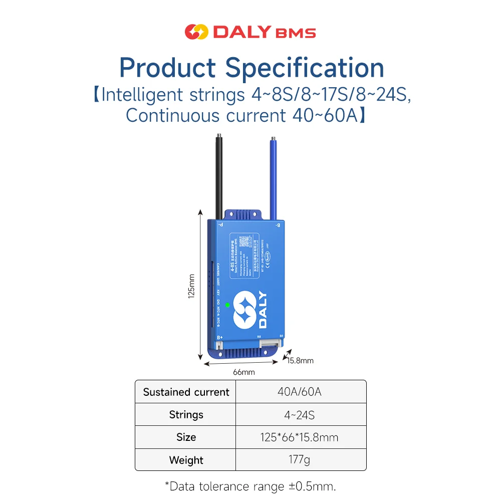 Daly Smart BMS 100balance dla lifepo4 li-ion lto NMC 40A 60A 4s 8s 10s 12s 16s 24s aktywny balans Wbudowany Bluetooth