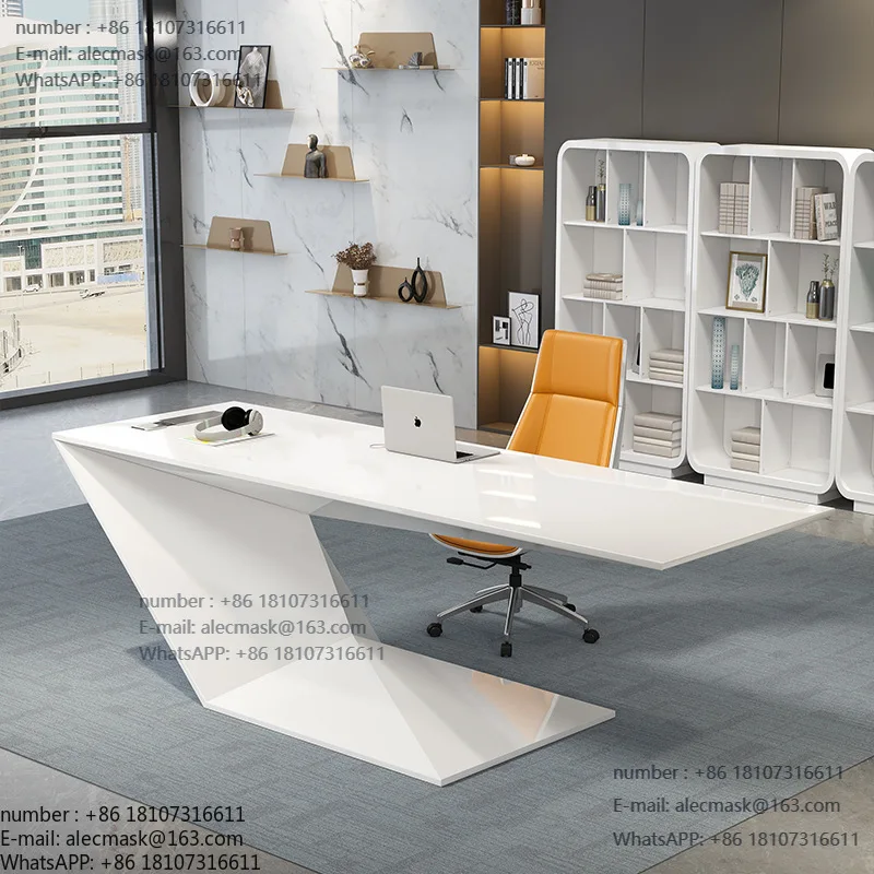 

Boss, desk, paint, big desk, fashionable ladies table, simple modern computer desk, president manager, desk and chair