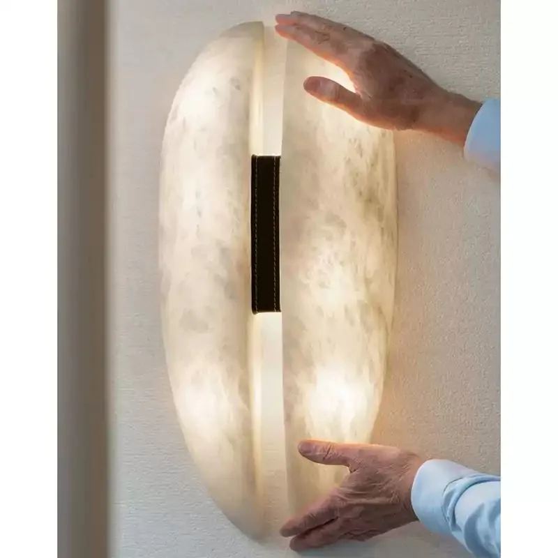Everbright Store 2026 New Light Luxury Marble Wall Lamp Medieval Creative Living Room Background Wall Study Aisle Wall Lamp