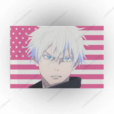 애니메이션 태피스트리 Satoru Gojo 핑크 플래그 Jujutsu Kaisen 벽 태피스트리 Bedroon 배경 화면 배경 벽 천 파티 배너 장식