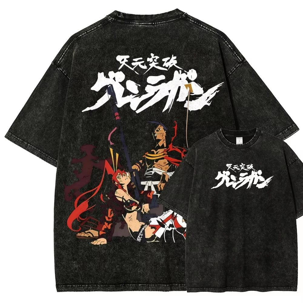 Tengen Toppa Gurren Lagann T-Shirt Unisex Men Women Cotton Graphic Printed Short Sleeve Oversized Summer Casual 2026 Hot Sale