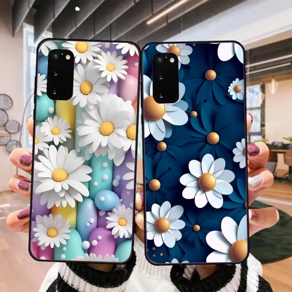 Daisy Flower Art Mobile Cell Phone Case for Realme GT 2 9i 8i 7i Pro X50 X2 C35 C21 C20 C11 C3 Black Soft Phone Cover Funda