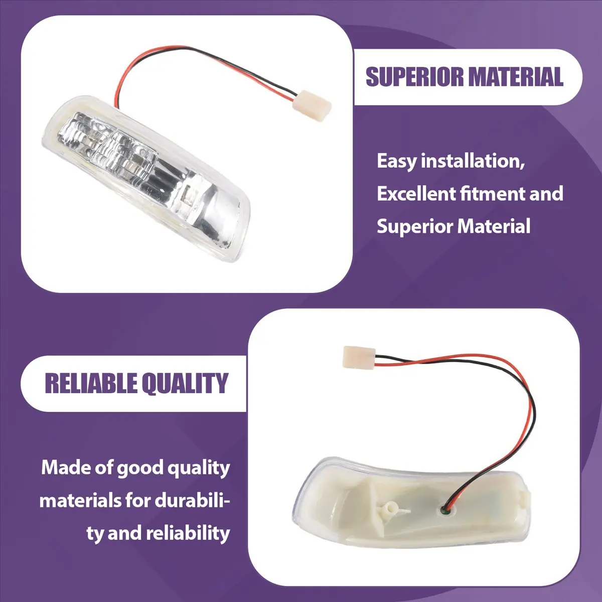#21Z 1Pair LED Rearview Mirror Lights Door Wing Mirror Turn Signal,Mirror Light For Geely Emgrand,(plastic)