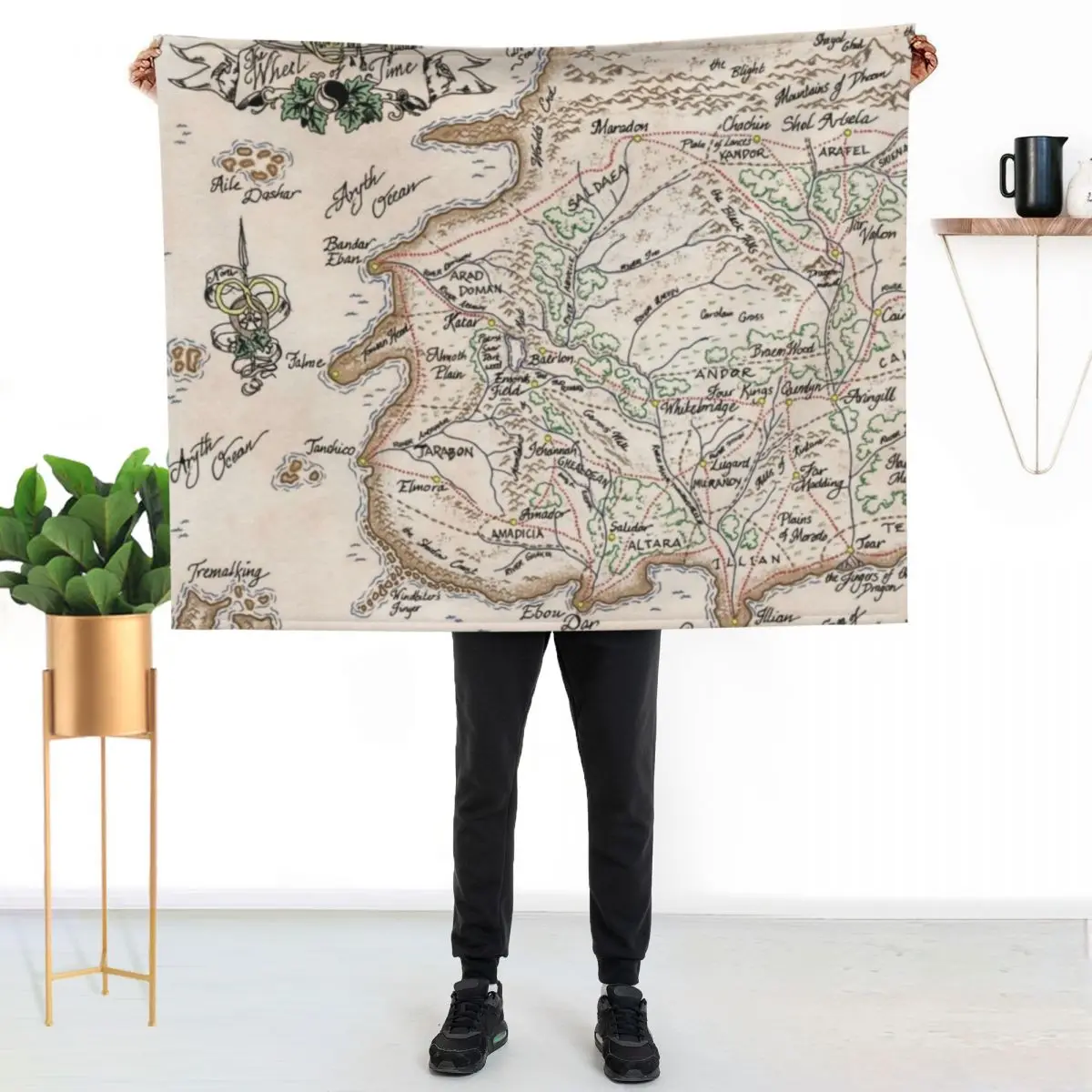 wheel of time map Throw Blanket Luxury Thicken Retros Large bed plaid decorative Single Blankets