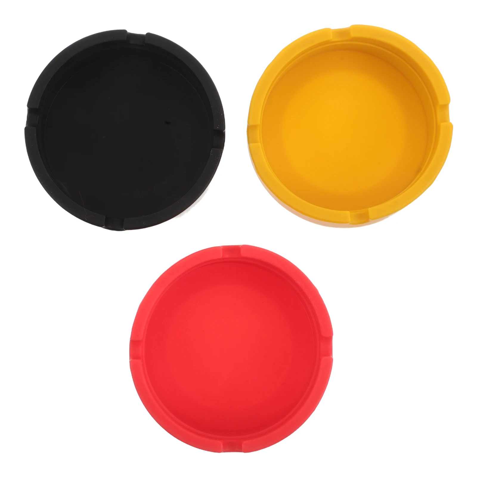 

3 Pcs Silicone Ashtray Car Holder Hotel Office Container Outdoor Indoor Silica Gel