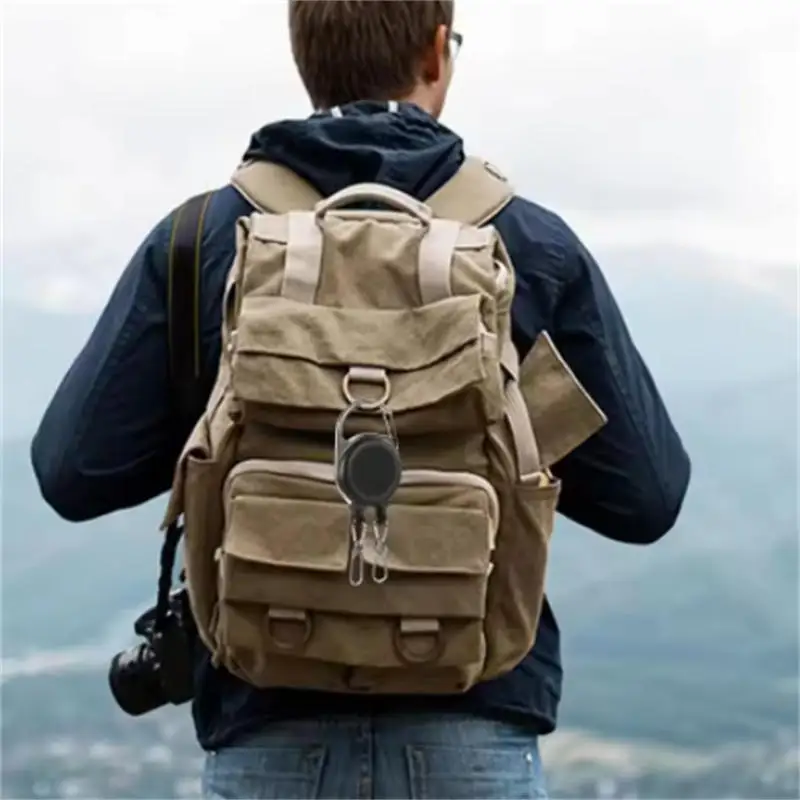 Double Headed Retractable Keychain Creative Keyring Badge Reels ID Card Holder Unique Anti Lost Easy To Pull Buckle Keychain