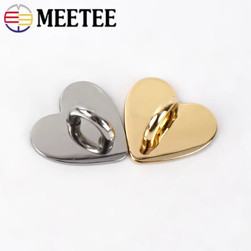 5/10/20pcs 25mm Non-detachable Metal Heart O&D Ring Side Clip Buckle Hardware Hook Accessories DIY Arch Bridge Pendant Hanger