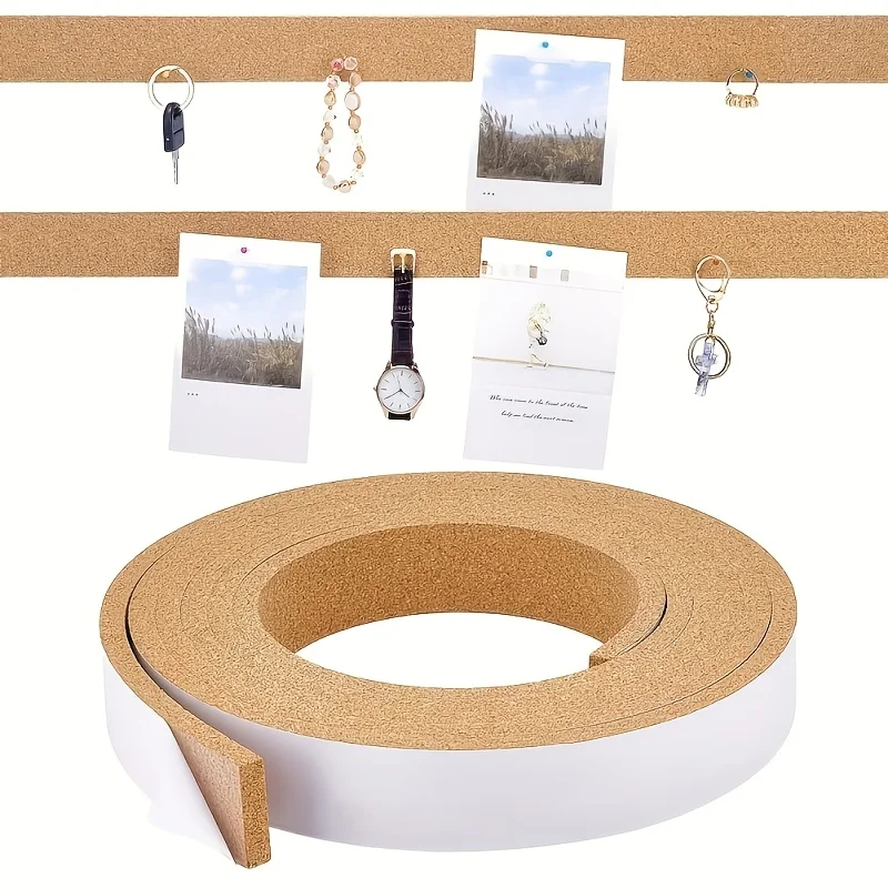 1pc - Bulletin Board Strip 39.37 Inches - Suitable for Wall Cork Boards - Frameless Bulletin Board - 0.98 Inches Wide