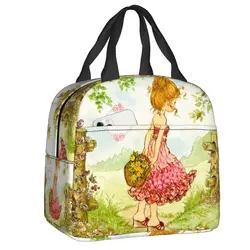 Custom Sarah Kay Girl Cartoon Animation Lunch Bag Women Warm Cooler Insulated Lunch Boxes for Kids School