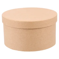 Gift Storage Box With Lid Round Box Jewelry Storage Case Chocolate Flower Packing Box Kraft Paper Container Packaging Carrier